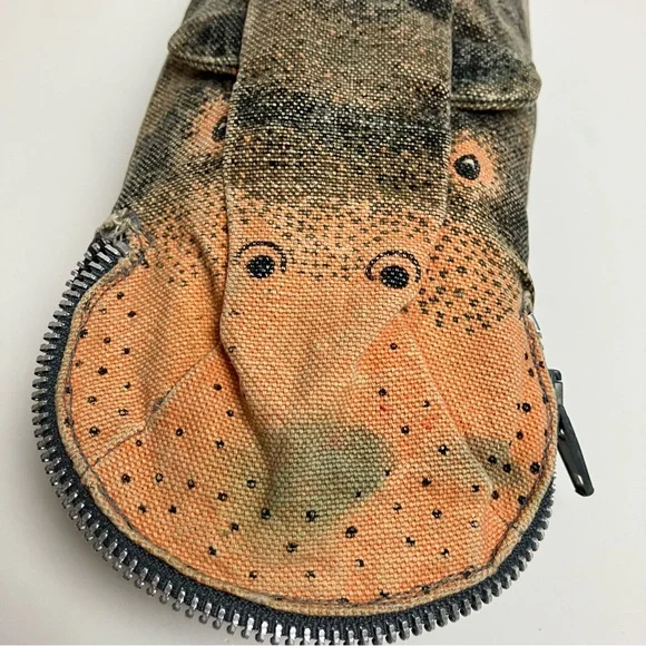 Vintage Made in England Brenda Toys Hippopotamus Pencil Case 1970s Screen Print - Picture 10 of 13
